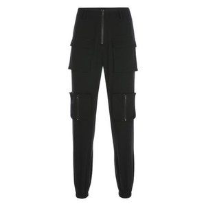 Deep Pocket Black Cargo Pants
